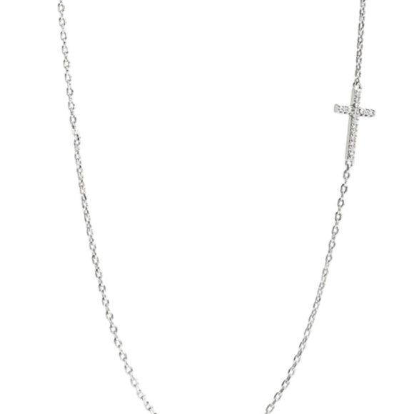 Pave Crystal Cross Necklace Chain #faith - Picture 7 of 7